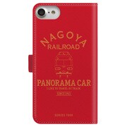 ライン正面手帳型ケース iPhone 7 名古屋鉄道7000系パノラマカー