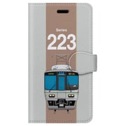 図鑑風手帳型ケース iPhone 7 JR西日本223系2000番台
