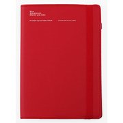 17.3B6B-D SINC RED コーテッド手帳 2017年3月始まり ブロックタイプ 週間 B6 COT-45765