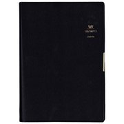 17.3B6LEFT-D SURF BLACK コーテッド手帳 2017年3月始まり レフトタイプ 週間 B6 COT-45777
