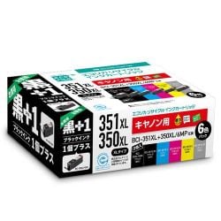 互換リサイクルインクカートリッジ キヤノン BCI-351XL＋350XL/6MP＋BCI-350XLPGBK 6色パック＋350XLPGBK互換 ECI-C351XL6P＋BK