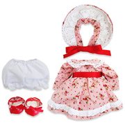 メイビーラビット 着せ替えドレスセット ボンネットドレス L ピンク [ぬいぐるみ用アクセサリー]