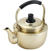 蓚酸 アルミ 槌目急須 900ml ゴールド