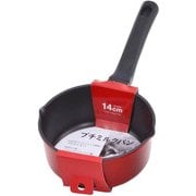 ふっ素樹脂加工 プチミルクパン 140mm レッド