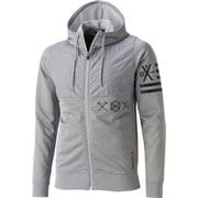 BC5053-J/O [MEN ワンシリーズ Wハイブリッドスウエット フルジップパーカー Oサイズ ミディアムグレイヘザー]