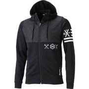 BC5055-J/L [MEN ワンシリーズ Wハイブリッドスウエット フルジップパーカー Lサイズ ブラック]