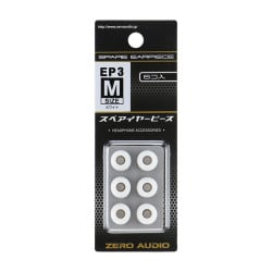 イヤーピース3 Mサイズ ホワイト 6個入 ZH-EP3M-WH