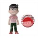 おそ松さん ワールドコレクタブルフィギュア 松に衣を！！avex pictures×BANPRESTO ボーダー松Tシャツver. おそ松 [フィギュア＋ミニ缶バッジ]