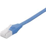 ツメの折れないLANケーブル カテゴリー6A ストレート フラットタイプ 3m ブルー BCLS6AF30BL