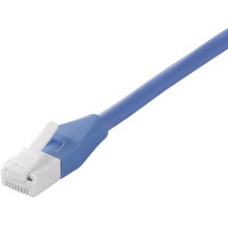 ツメの折れないLANケーブル カテゴリー6 ストレート フラットタイプ 撚線 0.5m ブルー BCLS6F05BL