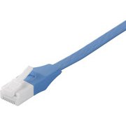 ツメの折れないLANケーブル カテゴリー6 ストレート フラットタイプ 撚線 15m ブルー BCLS6F150BL