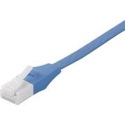 ツメの折れないLANケーブル カテゴリー6 ストレート フラットタイプ 撚線 5m ブルー BCLS6F50BL