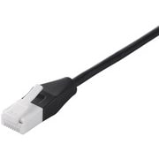 ツメの折れないLANケーブル カテゴリー6 ストレート スリムタイプ 撚線 5m ブラック BCLS6S50BK