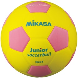 ヨドバシ Com Mikasa ミカサ Sf4j Yp スマイルサッカーボール4号軽量 180g イエロー ピンク 通販 全品無料配達