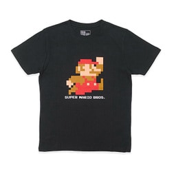 ヨドバシ Com ファインプラス スーパーマリオ Tシャツ ドットマリオ ジャンプ Bk M キャラクターグッズ 通販 全品無料配達