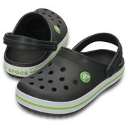 Crocband Clog kids グラファイト/グリーン C13 [キッズサンダル]