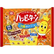 亀田製菓 ハッピーターン 3種のアソート（オリジナル/和風バーベキュー/チーズ） 154g [せんべい菓子 1袋]