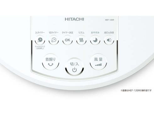 HITACHI リモコン付き 扇風機(リビング扇/風量4段階) HEF-120R