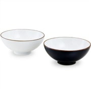 磁器 茶碗 ベーシック ペア飯碗 3.5寸 白マット・天目 10.5cm