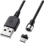Magnet脱着式microUSBケーブル 1m ブラック KU-MMG1
