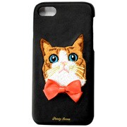 iPhone 6/6s/7ケース CAT刺繍 SPC BK