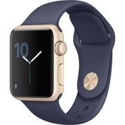 Apple Watch Series 1 - 38mm ゴールドアルミニウムケースとミッドナイトブルースポーツバンド