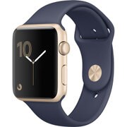 Apple Watch Series 1 - 42mm ゴールドアルミニウムケースとミッドナイトブルースポーツバンド