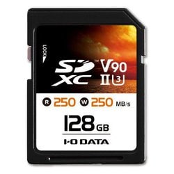 SD2U3シリーズ SDXCカード 128GB Class10 UHS-II U3 V90 最大読込250MB/s 最大書込250MB/s SD2U3-128G