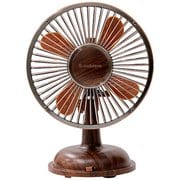 卓上木目調扇風機 ACアダプター付 ダークブラウン SCF-S05DB