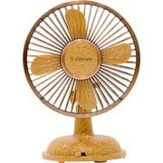 卓上木目調扇風機 ACアダプター付 ライトブラウン SCF-S05LB