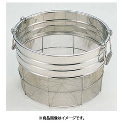 18-8 寸胴型ざる(11メッシュ) 43cm(取手付) 2斗 AZV18043