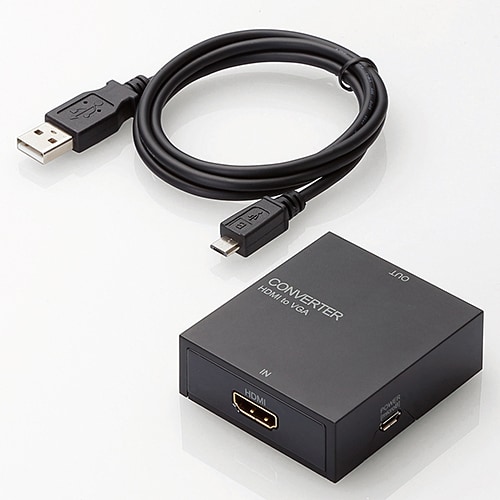 エレコム ELECOMAD-HDCV01 [ダウンスキャンコンバーター HDMI‐VGA 3.5φ HDMI1.4]