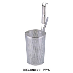 UK18-8 パンチング パイプ柄 深型底平煮ざるうどんてぼ AUD5101