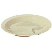 ポリプロピレン食器 丸ランチ皿 (クリーム)3ッ切 No.1714K RLV91