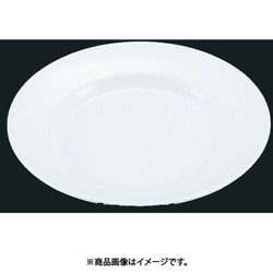メラミン 平皿(リム型) No.25 (9インチ) 白 RHL18251B