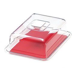 クリア ラブリーハット 角ケーキ 中 レッド WLB0814