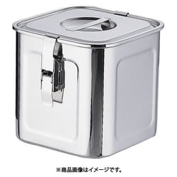 18-8 パッキンフック付角キッチンポット 15cm AKT37015