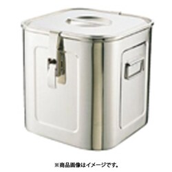 18-8 パッキンフック付角キッチンポット (手付)19.5cm AKT37019