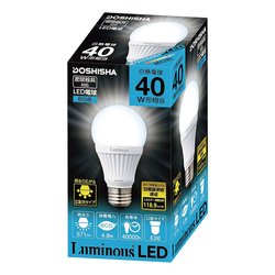 ヨドバシ.com - ルミナス LED電球 40W形相当 昼白色 E26 広配光タイプ CM-A40GN 通販【全品無料配達】