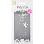 Ji5LS09 [iPhone SE/5S/5専用 アイフォンプラス デコ シルバー ハードケース キャット]