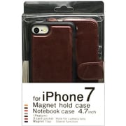 BJMG-IP7DB [iPhone 7 用 4.7インチ マグネットホールドケース ダークブラウン]