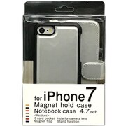 BJMG-IP7SV [iPhone 7 用 4.7インチ マグネットホールドケース シルバー]