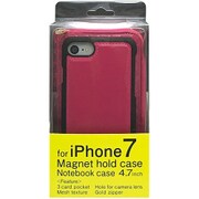 MSZP-IP7PK [iPhone 7 用 4.7インチ マグネットホールドケース 収納型ラウンドファスナータイプ ピンク]