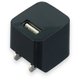 USB AC充電器 コンセントチャージャー 最大出力1A USB-A×1 90°回転ACプラグ採用 ブラック TA51UK