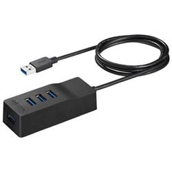USB3.0対応  セルフパワーハブ 上挿し 4ポートタイプ マグネット付き ブラック BSH4A310U3BK