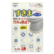 KM-50 [おくだけ吸着 便器すきまテープ モロッコタイル 2枚入 ブルー]