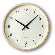 電波掛け時計 KATOMOKU plywood wall clock Lサイズ KM-33LRC