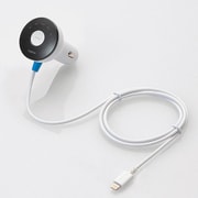 充電機能付FMトランスミッター Lightningコネクタ ホワイト LAT-FMY03WH