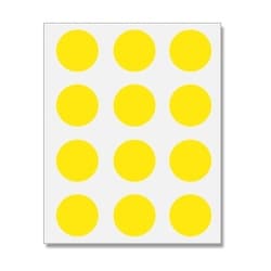 シール タックラベル No.443 黄 28×28mm 180片入 #7067664