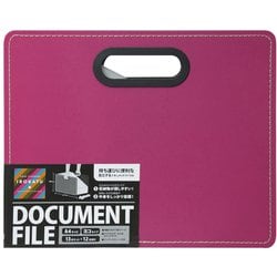 IROKATU ドキュメントファイル 発砲PP製 A4 ヨコ型 ベリーピンク DF-A401E-BP
